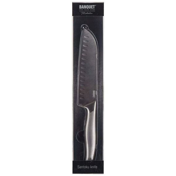 STALOWY NÓŻ SANTOKU 30,5cm BANQUET