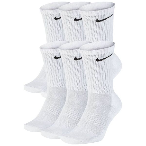 Nike Skarpety długie Everyday Cushion Crew 6PAK BIAŁE Sportowe M
