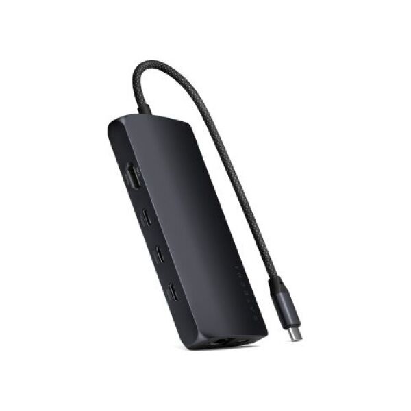 Adapter USB Satechi Satechi USB-C Multiport Adapter 8K - adapter USB-C (USB-C, HDMI, 3x USB 3.2 Gen 2 10Gbps, 1x USB 3.2 Gen 1 5Gbps, czytnik kart SD UHS-II, Ethernet port) (midnight)