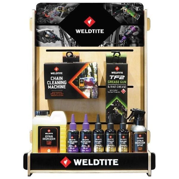 Οθόνη Weldtite Shop WELDTITE DRIVETRAIN SHOP STAND, Σετ 21 τεμ. Προϊόντα Weldtite Drivetrain (ΝΕΟ) 13942883 5907558693614