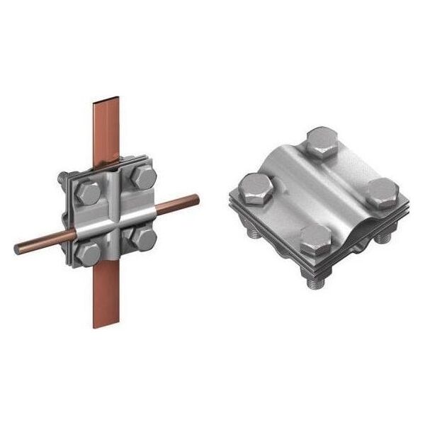 Elko-Bis RST G10395N εγκάρσια βάση 1/2 " 5/8" για συνδέσεις με κάθετα ηλεκτρόδια γείωσης M8, από ανοξείδωτο χάλυβα 13943014 5903624670435