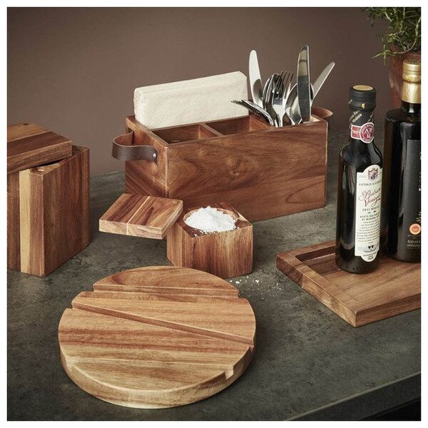 Scandinavian Home Saltkar HOME - H6 W8 D8cm - Acacia - Trä 14050524 7350000769531