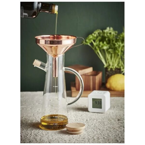 Scandinavian Home Oljekanna Home - H23,5 Ø10cm, 500 ml - Borosilikatglas/Kork/Trä - Klar 14050543 7340156419688