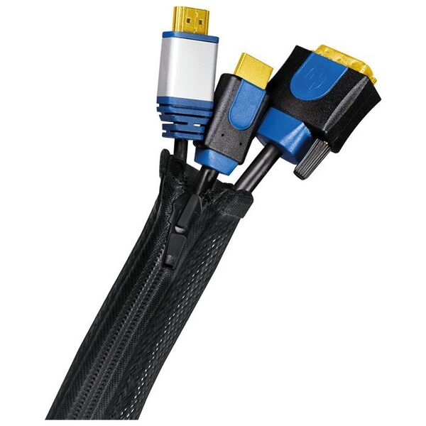 LogiLink LogiLink Kabelschlauch 0,5 mm m. Reißverschluss 5 m schwarz