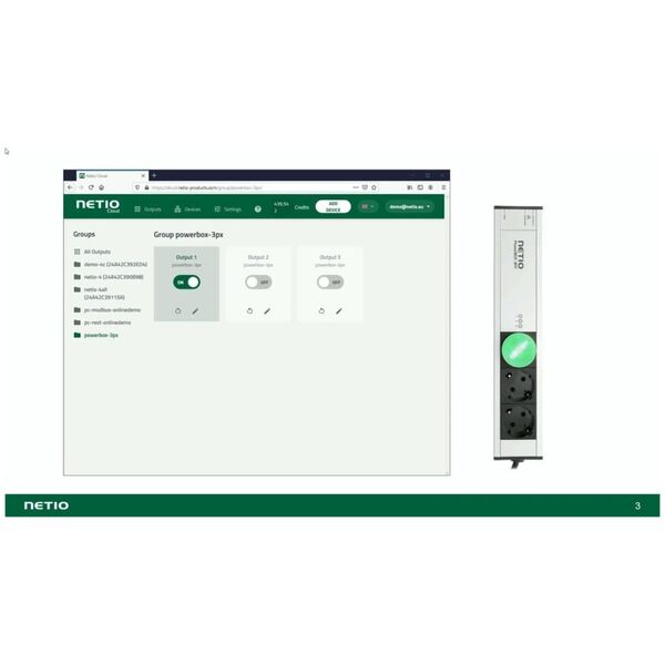 Netio KT NETIO rack kit MK3 PowerBOX-19 vertical 3Px 14201060 8594185580942
