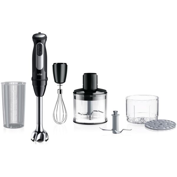 Braun MultiQuick 5 MQ55.254MBK, Immersion blender, 0.5 L, Ice crushing, 1000 W, Black, Stainless steel