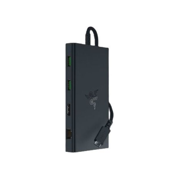 Razer USB-C Dock, Wired, USB 3.2 Gen 1 (3.1 Gen 1) Type-C, 85 W, 10,100,1000 Mbit/s, Black, MicroSD (TransFlash), SD