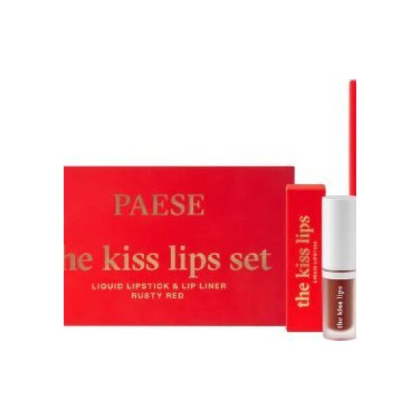 PAESE The Kiss Lips pomadka do ust 04 Rusty Red 3,4ml + konturówka do ust