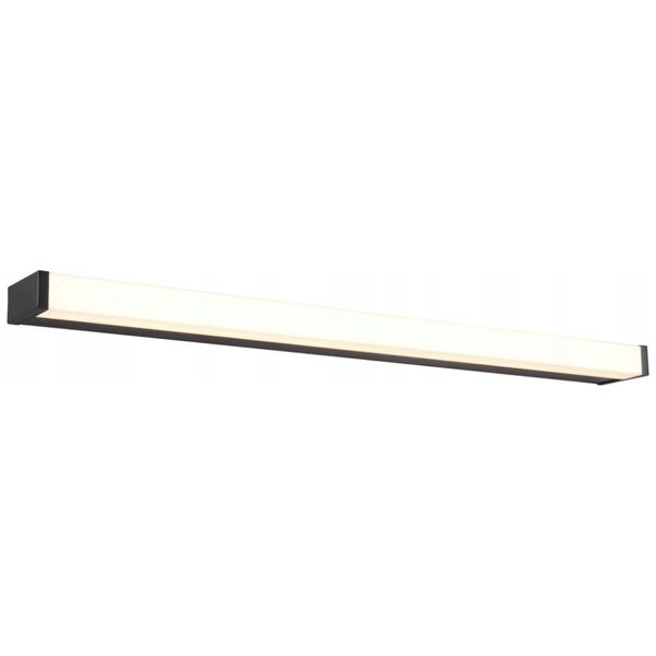 LED mirror light TRIO Fabio, IP44, 12W, 3000K, 1400lm, black, 80 x 3 cm