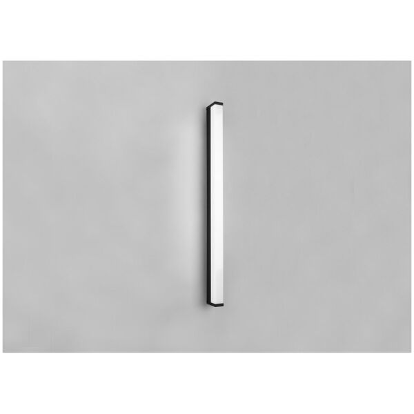 LED mirror light TRIO Fabio, IP44, 12W, 3000K, 1400lm, black, 80 x 3 cm