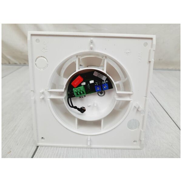 Household fan E-EXTRA EE100HT, DN100, with timer and humidity sensor