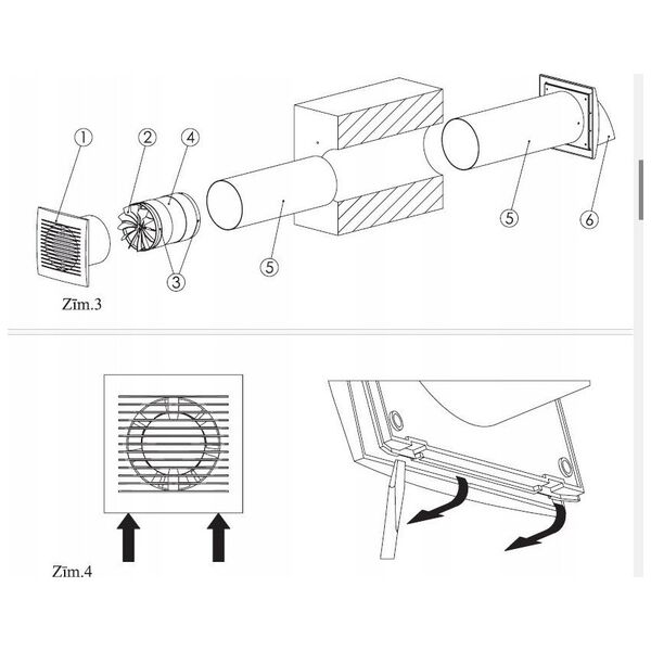 Wall-mounted recuperator E-EXTRA EER100SA, DN100, with wall switch, anthracite color.