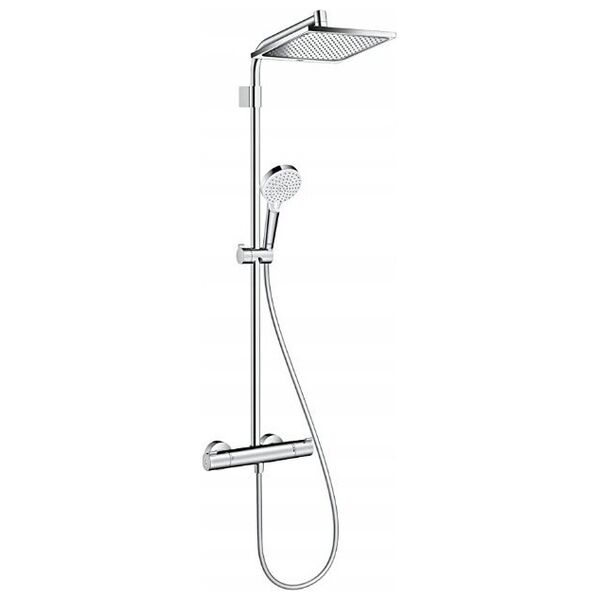 Shower system HANSGROHE CROMETTA E 240 1JET SHOWERPIPE: rain and hand shower, thermostat + gift