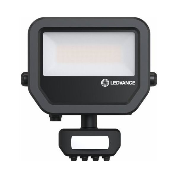 LED spotlight LEDVANCE FL GEN4 IP66 11/17W 4000K 1600/2400lm with motion sensor black