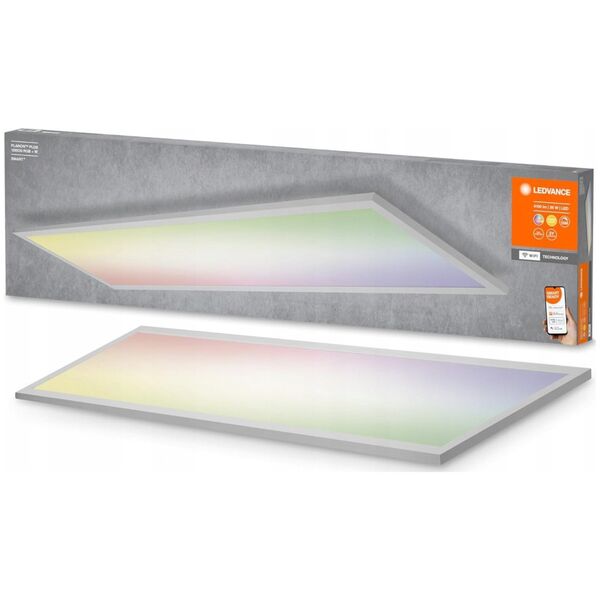 Smart surface LED panel LEDVANCE PLANON, 36W, 3000lm, 2700-6500 K, RGBW, APP/remote, 120x30 cm