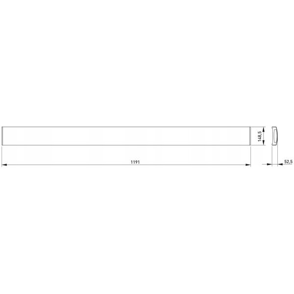 LED luminaire GTV ZEFIR PRO, IP44, 48 W, 4400 lm, 4000 K, white, aluminum housing, 120 cm