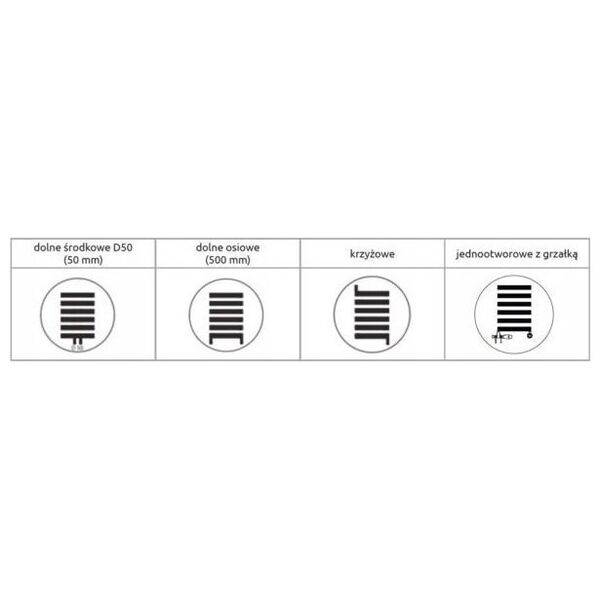 Towel dryer INVENA, 1200 x 540 mm, steel, white