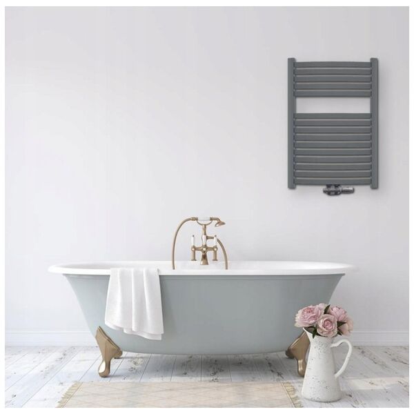 Towel dryer INVENA, 1200 x 540 mm, steel, graphite color.