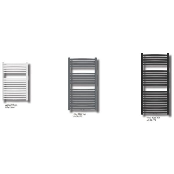 Towel dryer INVENA, 1000 x 540 mm, steel, black