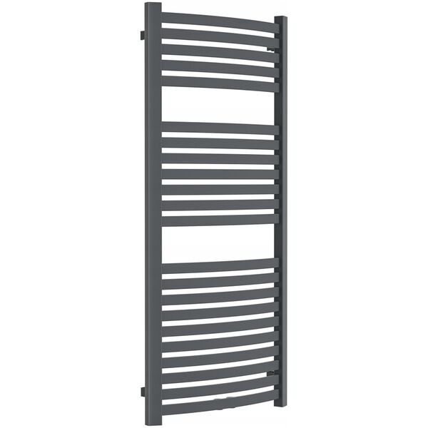 Towel dryer INVENA, 1000 x 540 mm, steel, graphite color.