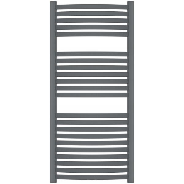 Towel dryer INVENA, 1000 x 540 mm, steel, graphite color.