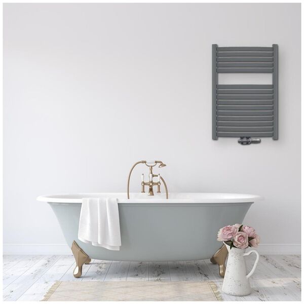 Towel dryer INVENA, 1000 x 540 mm, steel, graphite color.