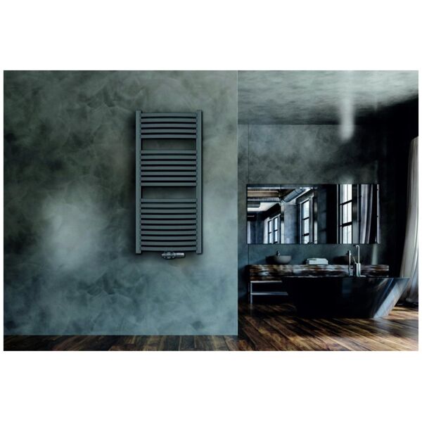 Towel dryer INVENA, 1000 x 540 mm, steel, graphite color.