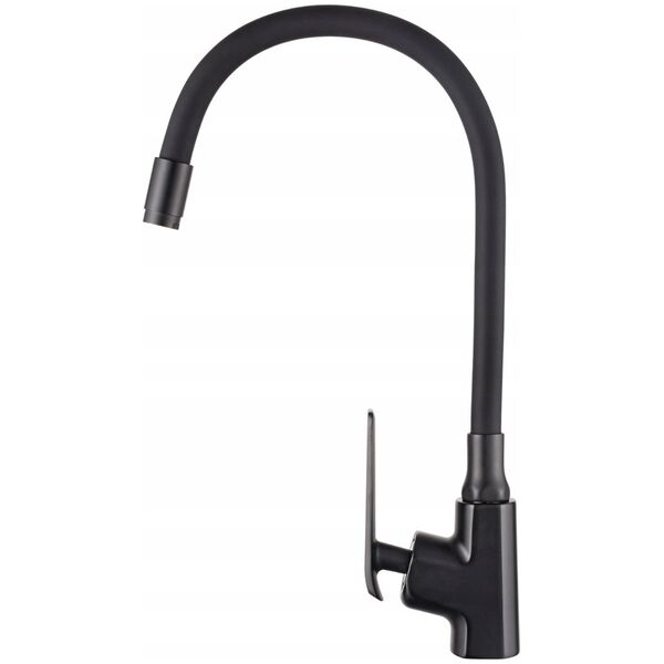 Sink mixer LIGARIA INVENA TREND, with flexible spout, black.