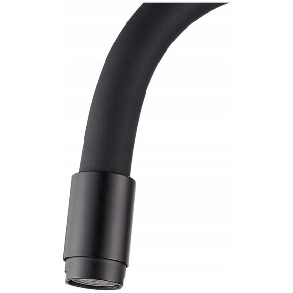 Sink mixer LIGARIA INVENA TREND, with flexible spout, black.