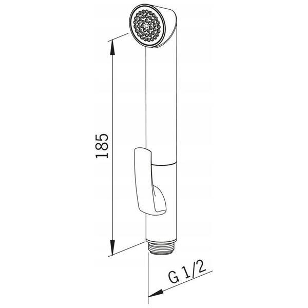 Bidet shower ORAS OPTIMA, chrome color.