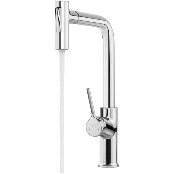 Sink mixer INVENA FARSALA, with pull-out spout, chrome color.