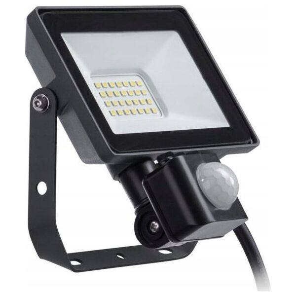 LED spotlight PHILIPS, IP65, 20W, 3000K, 1800lm, with motion sensor, black, 14x5.4x15.3 cm