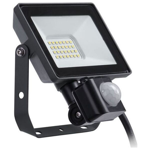 LED spotlight PHILIPS, IP65, 20W, 3000K, 1800lm, with motion sensor, black, 14x5.4x15.3 cm