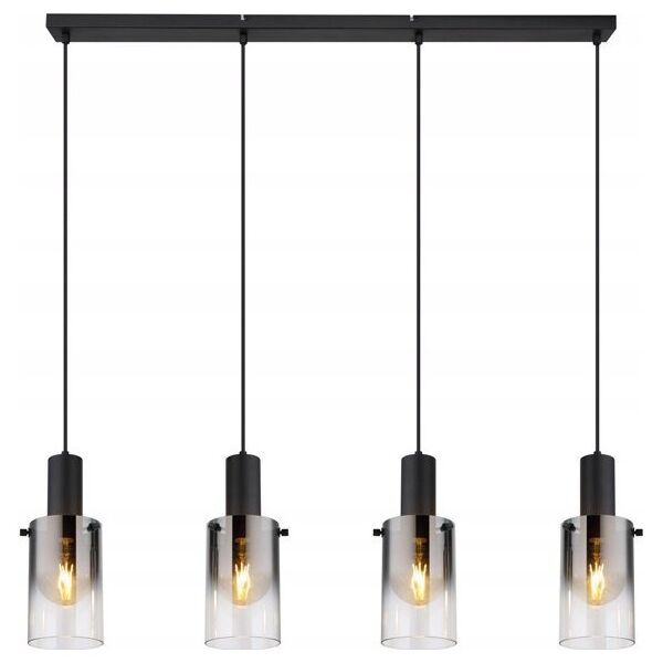 Hanging lamp GLOBO FLORENTINA, 4xE27, 40W, 230V, metal, black, 12.5x102x150cm