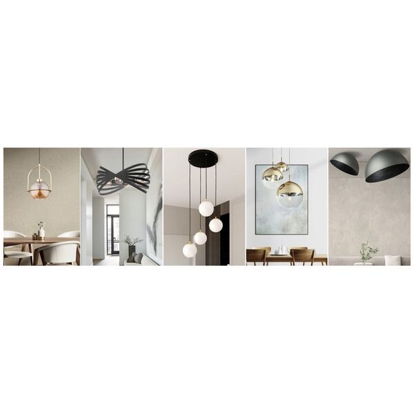 Hanging lamp GLOBO FLORENTINA, 4xE27, 40W, 230V, metal, black, 12.5x102x150cm