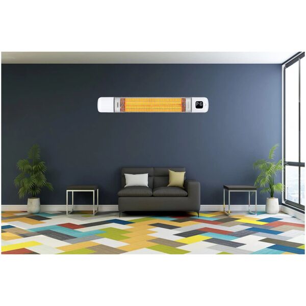 Infrared heater LUXEVA Tora White, 2.5 kW, with remote control