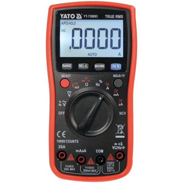 Yato YT.TRUE RMS LCD DIGITAL METER 19999