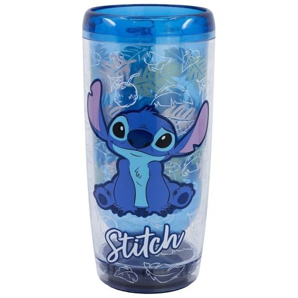 Disney Stitch - Nieprzewracalny kubek Dropsafe z podwójnymi ściankami z kolekcji Ohana 625 ml