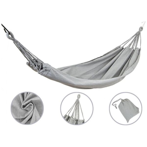 Royokamp  Hamak classic 2 osobowy 200 x 150 cm szary stalowy