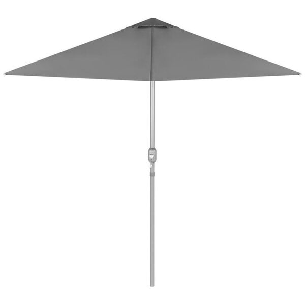 Saska Garden Zestaw mebli ogrodowych stół 4 krzesła i parasol szary