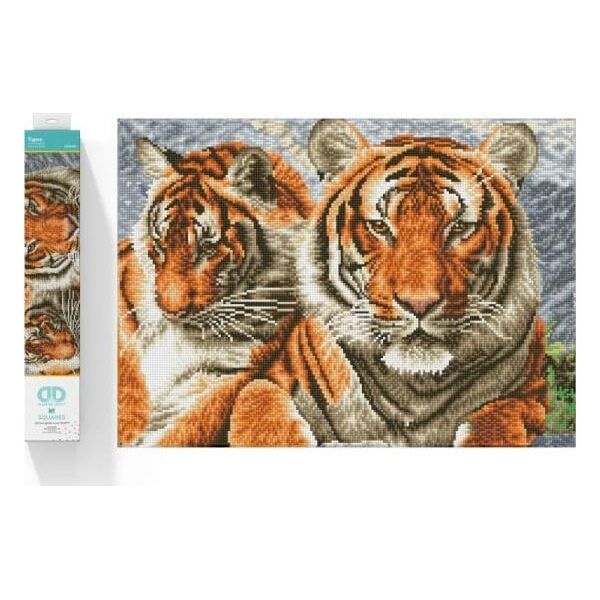 DIAMOND DOTZ Διαμαντένιο κέντημα Diamond Dotz Diamond μωσαϊκό Tigers 59,5x45cm DQ10003 13914741 4895225917952