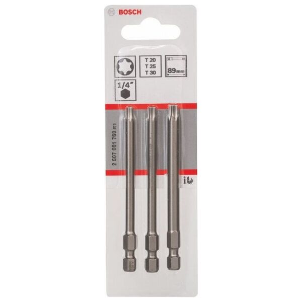 Σετ κατσαβιδιών Bosch Bosch εξαιρετικά σκληρά, 89mm, T20, T25, T30, σετ κατσαβιδιών (3 τεμάχια) 13934491 3165140302852