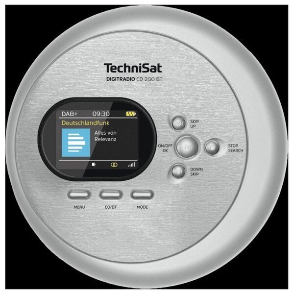 Radio TechniSat TechniSat Digitradio CD 2GO BT tragbarer CD-Player ασημί 14129199 4019588139701