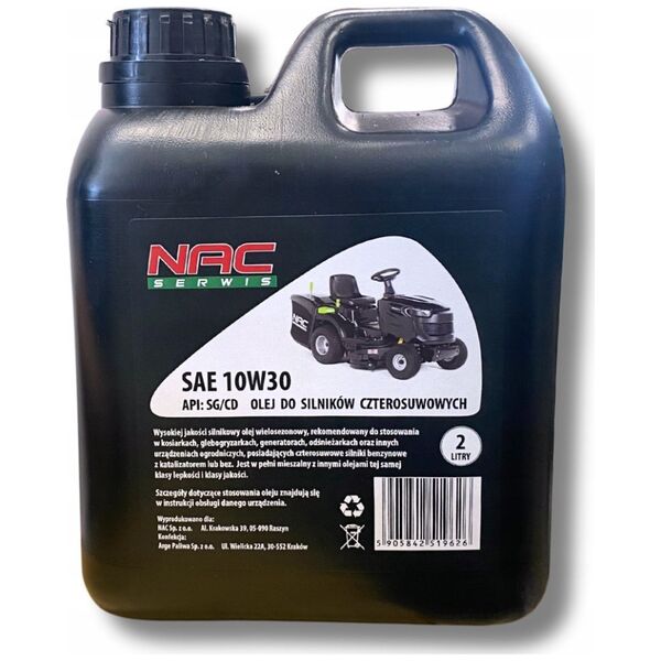 NAC LAWNMOWER OIL 10W30 2L 4-STROKE