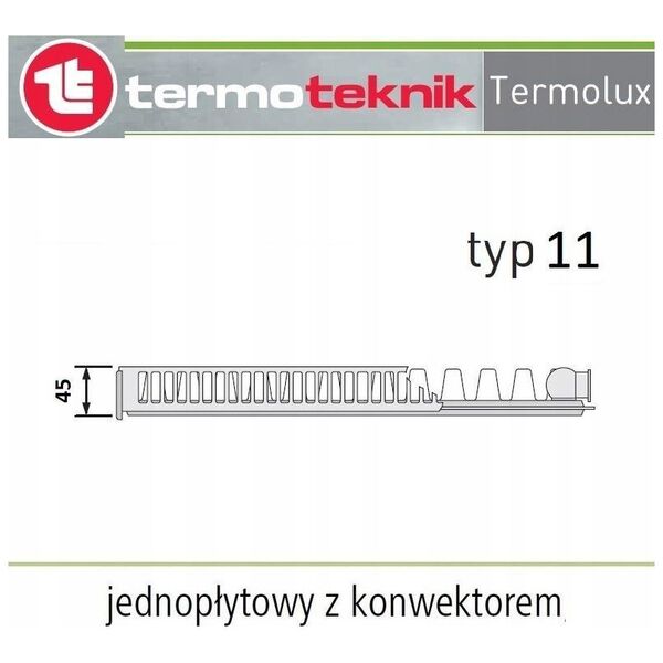 Termo Teknik GRZEJNIK TERMO TEKNIK ZAS.DOL. // GR-TT-V-11/60/140