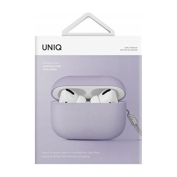 Uniq UNIQ etui Lino AirPods Pro 2 gen Silicone liliowy/lilac lavender