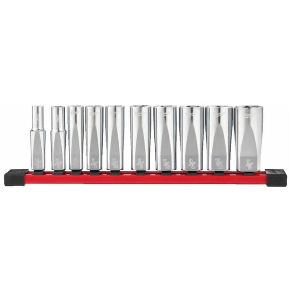 Milwaukee MILWAUKEE ZESTAW NASADEK 10 szt. 3/8" IMPERIALNE DŁUGIE