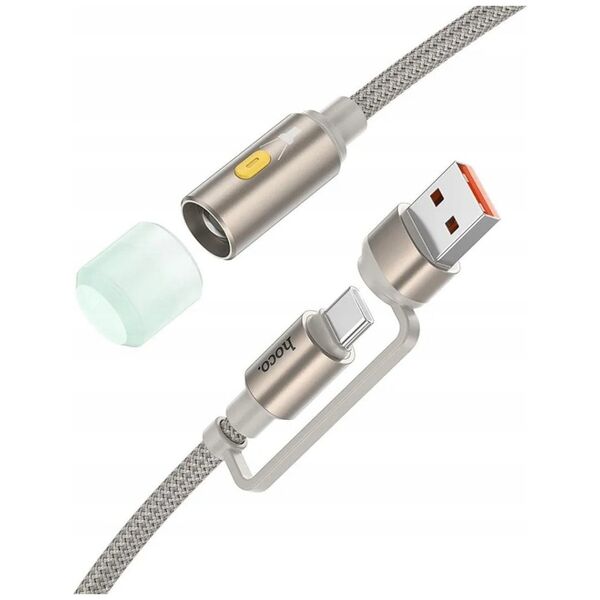 HOCO kabel USB A / Typ C do LED light UA38C złoty