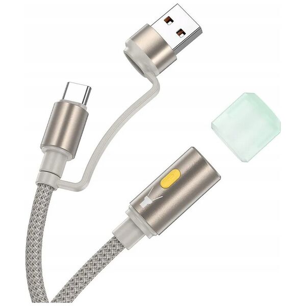 HOCO kabel USB A / Typ C do LED light UA38C złoty