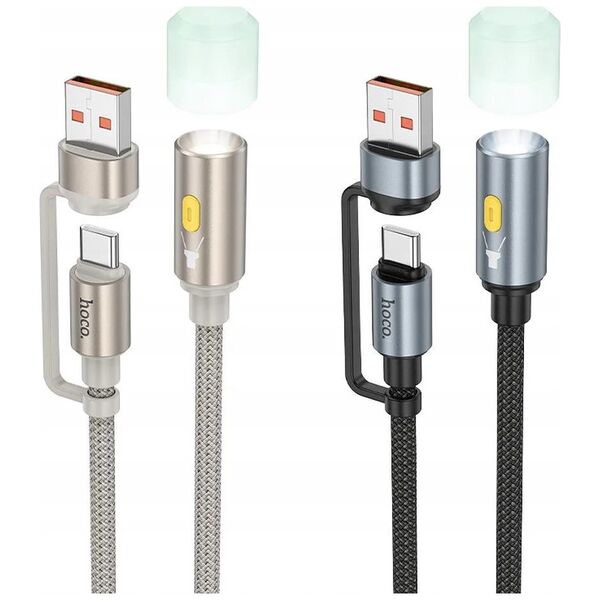 HOCO kabel USB A / Typ C do LED light UA38C złoty